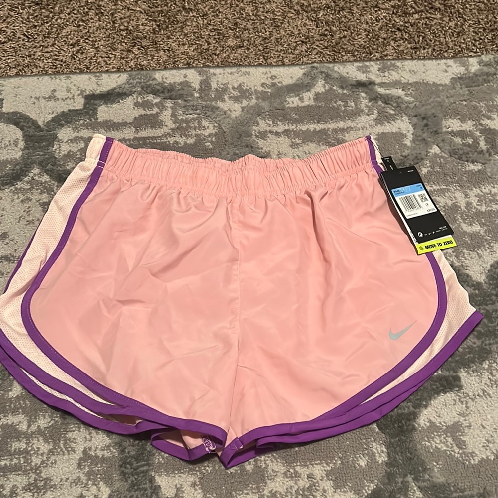 NWT Nike Pink Shorts with Purple Trim